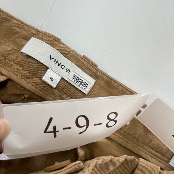 Vince Pants Womens 10 Brown Drop Waist Pleated Trousers Wide Leg Slouchy - Picture 5 of 9